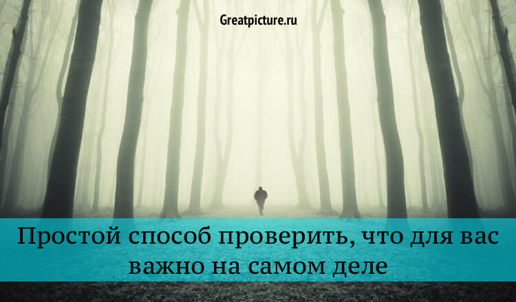 Что для вас важно на самом деле: Простой способ проверить!