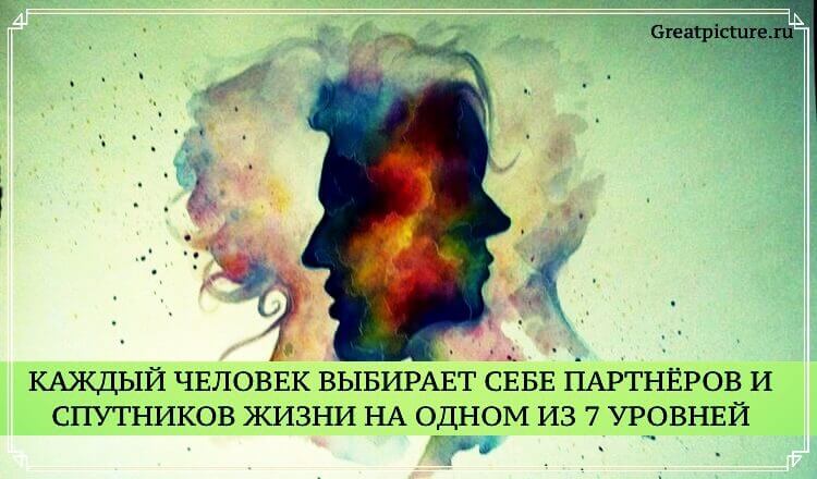 Каждый человек выбирает себе партнёров и спутников жизни на одном из 7 уровней