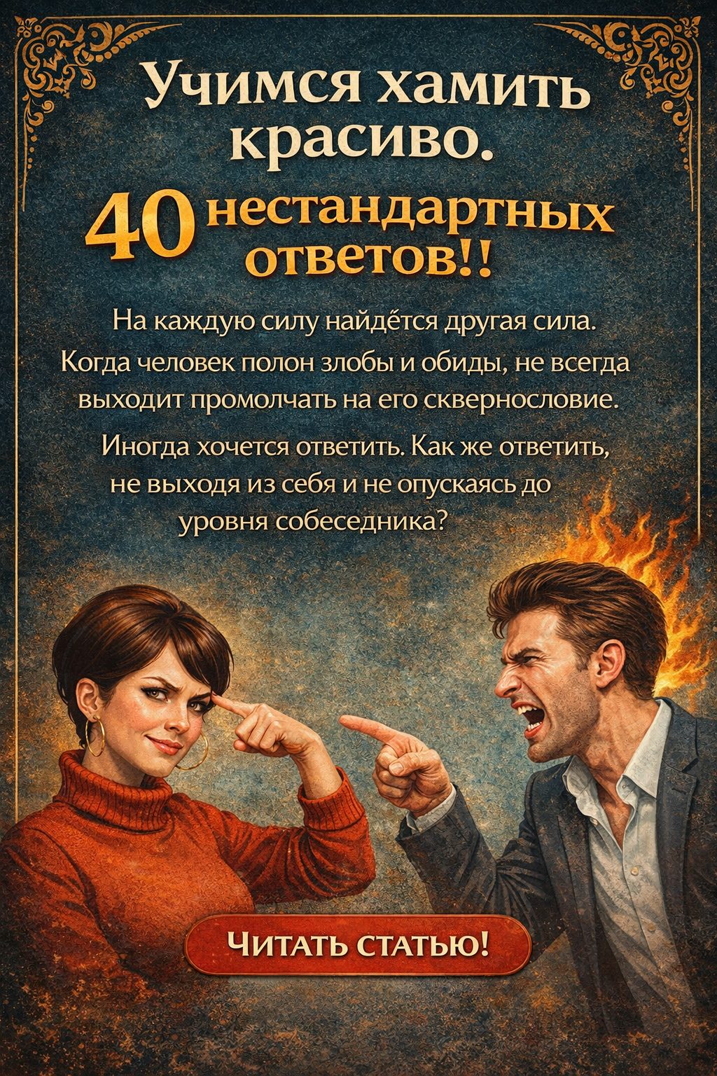 Учимся хамить красиво. 40 нестандартных ответов!