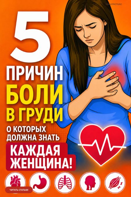 5 причин боли в гр*ди