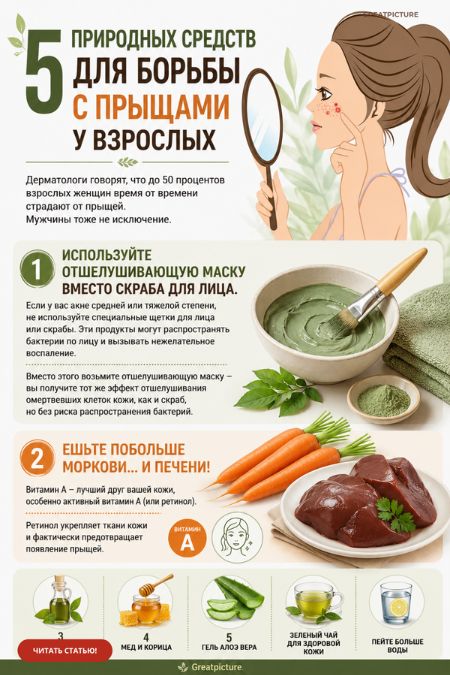 5 природных средств для борьбы с прыщами