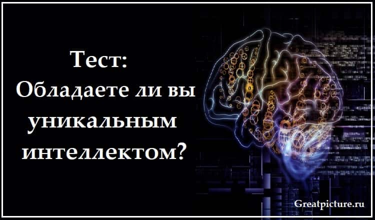 Тест: Обладаете ли вы уникальным интеллектом?