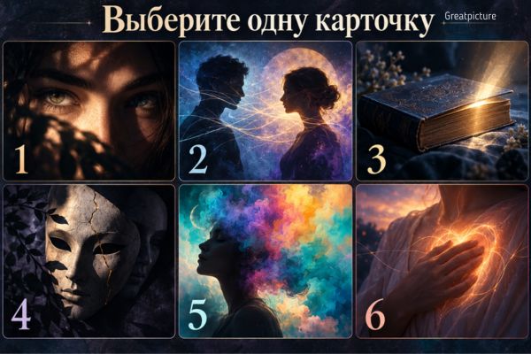 Шесть карточек с символами интуиции и эмпатии для теста о чтении мыслей.