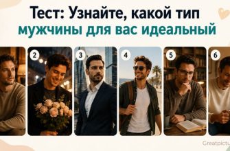 Шесть мужских образов для теста об идеальном типе мужчины.