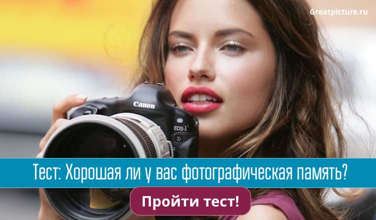 Хорошая ли у вас фотографическая память?Пройдите тест!