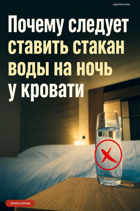 Почему следует ставить стакан воды