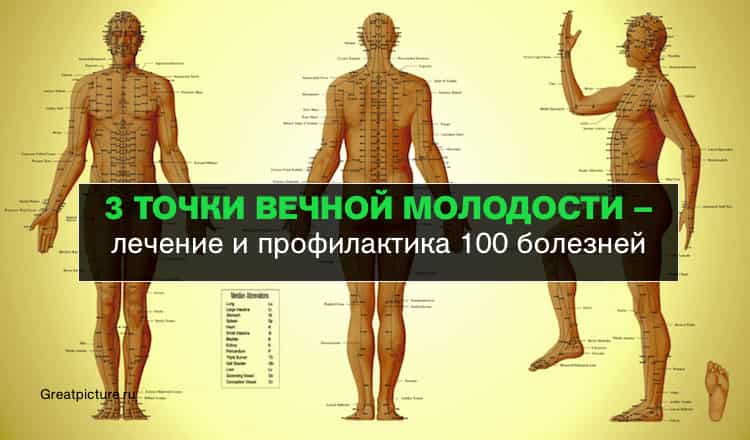 3 точки ВЕЧНОЙ МОЛОДОСТИ – лечение и профилактика 100 болезней