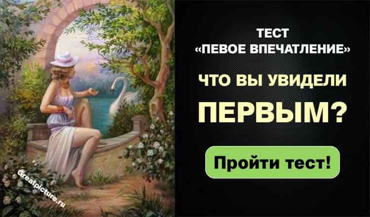 Тест Первое впечатление. Что вы первым увидели на картинке?