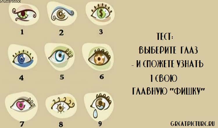 Тест: Выберите глаз - и сможете узнать 1 свою главную ″фишку″