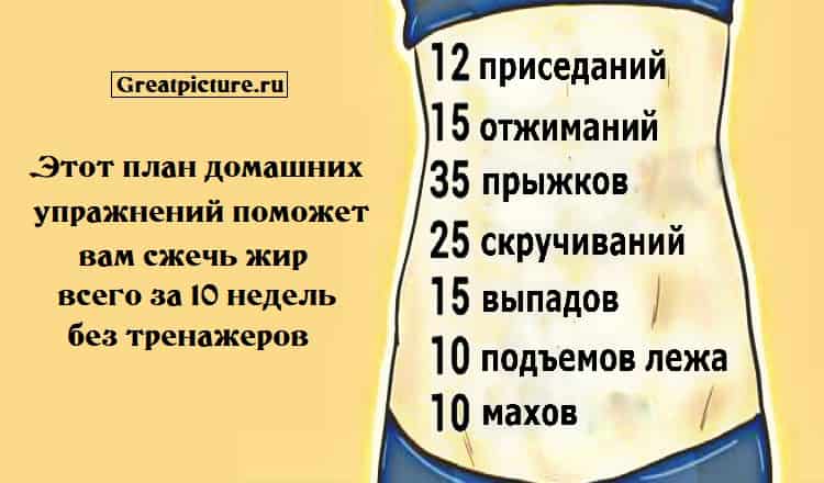 Сжечь жир всего за 10 недель.Этот план упражнений поможет вам