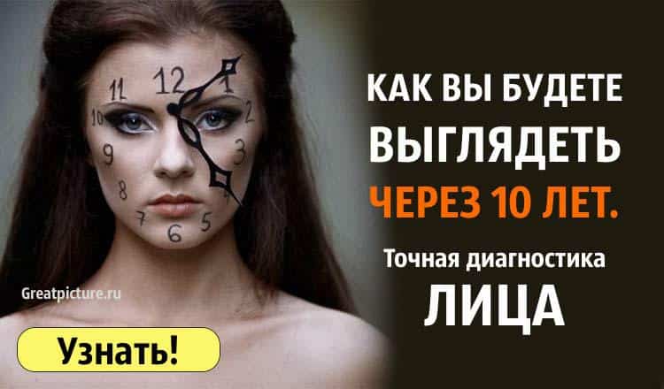 КАК вы будете выглядеть через 10 лет. Точная диагностика лица.