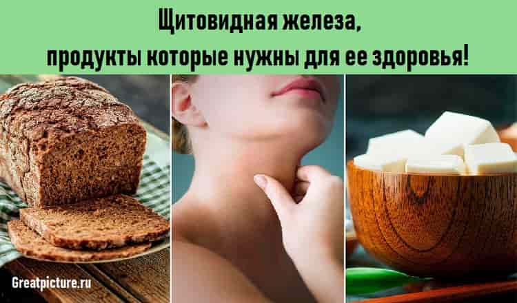 Щитовидная железа, продукты которые нужны для ее здоровья!