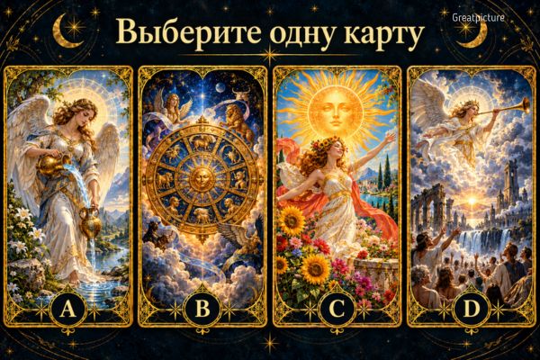 Карты Умеренность, Колесо Фортуны, Солнце и Суд