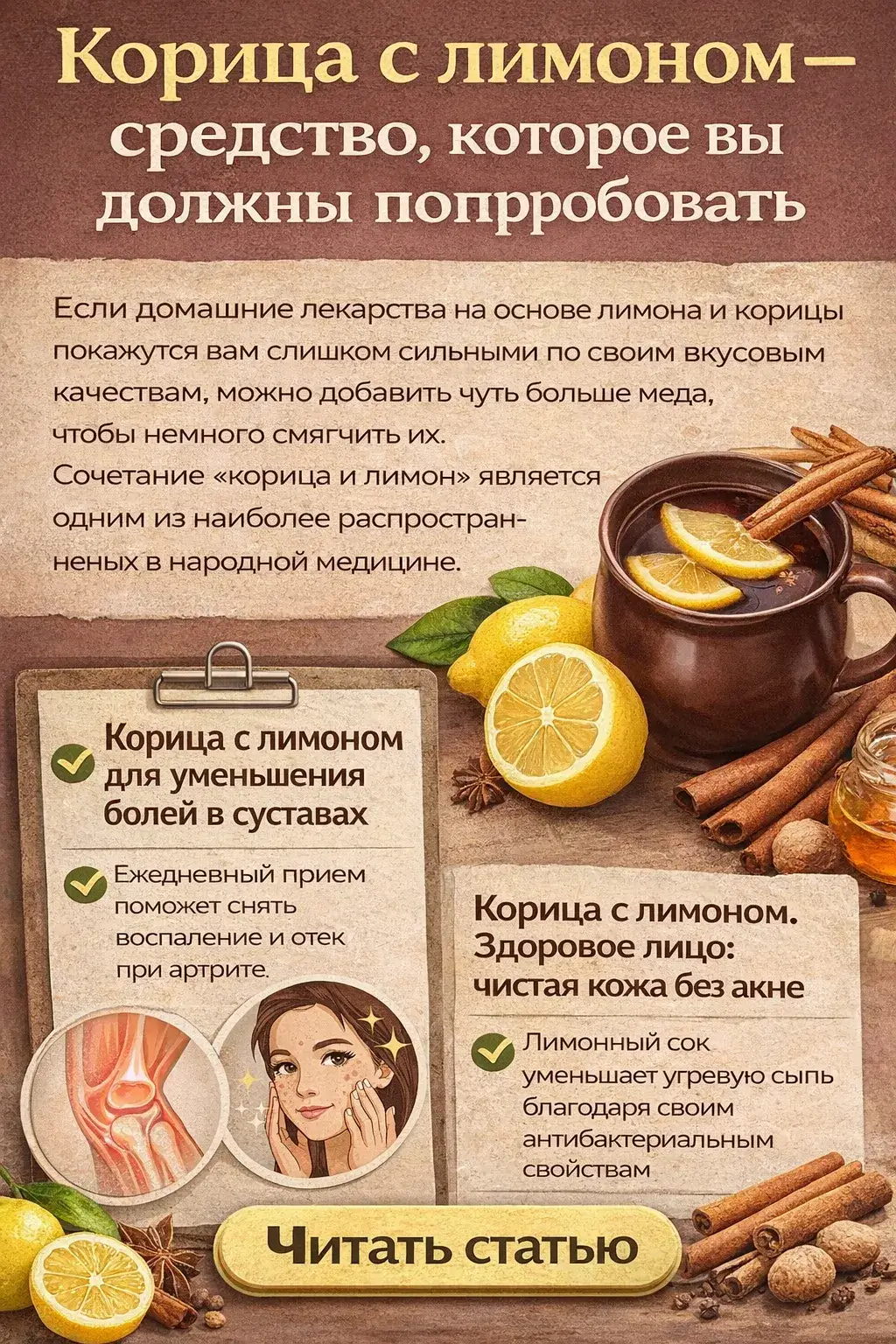 Корица с лимоном