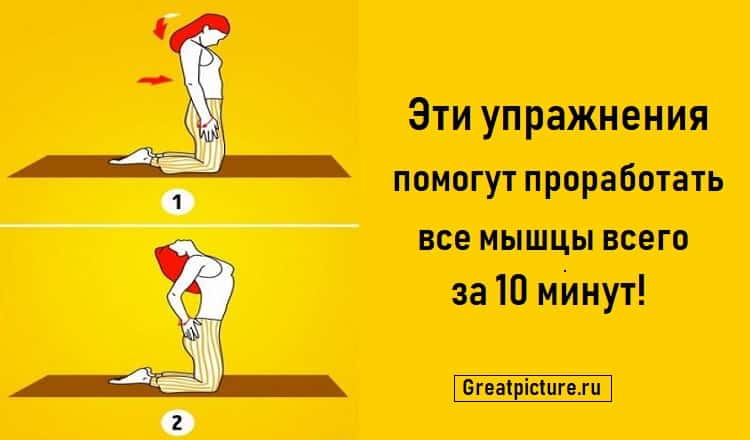 Эти упражнения помогут проработать все мышцы всего за 10 минут!