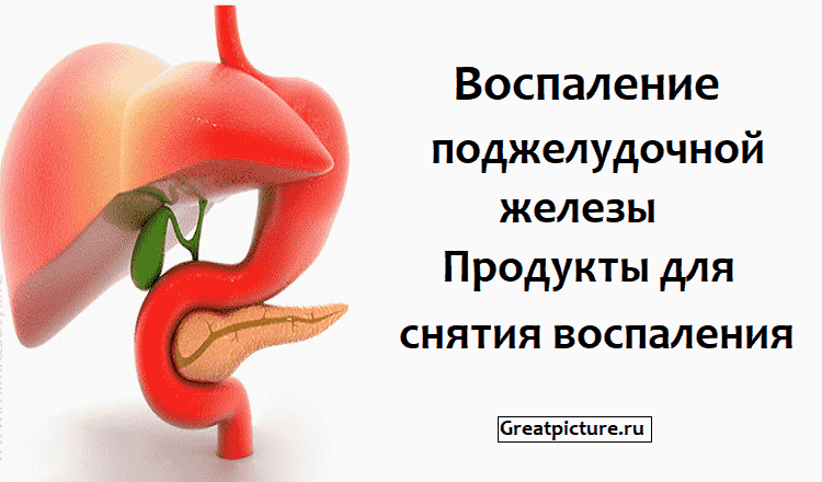 Воспаление поджелудочной железы.Продукты для снятия воспаления