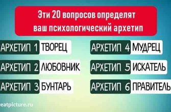 Эти 20 вопросов определят ваш психологический архетип