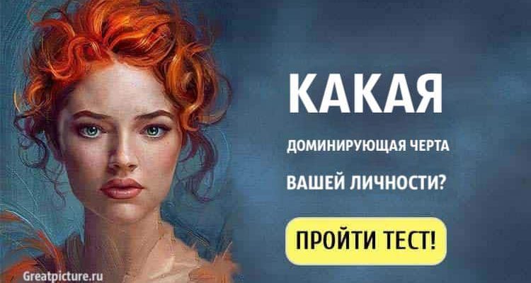 Тест: Какая доминирующая черта вашей личности? На все 100%!