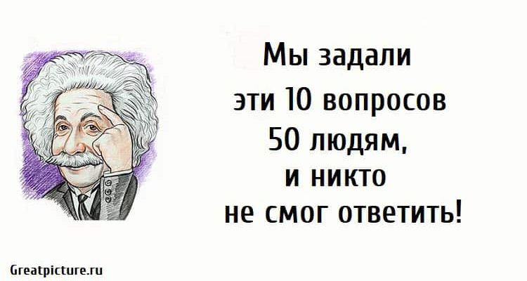 Мы задали эти 10 вопросов 50 людям, и никто не смог ответить!