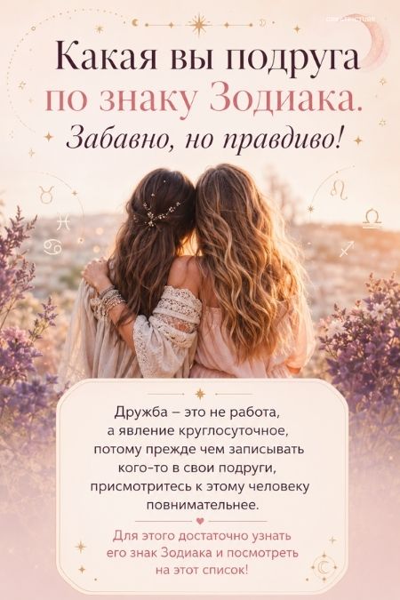 Какая вы подруга по знаку Зодиака