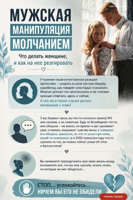Мужская манипуляция молчанием
