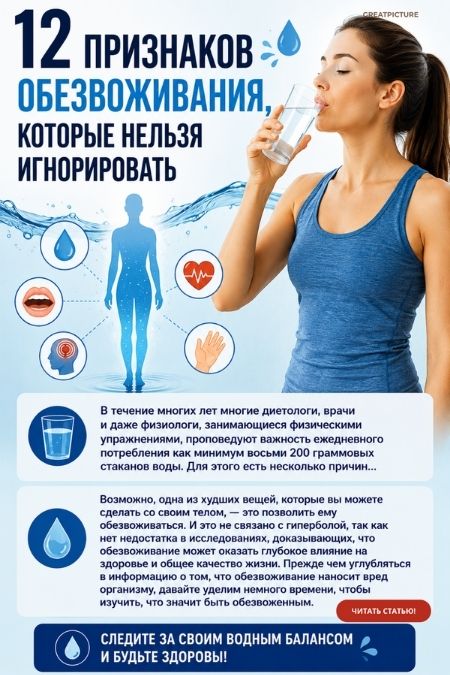 12 признаков обезвоживания, которые нельзя игнорировать