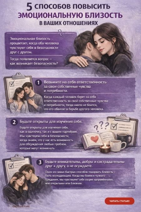5 способов повысить эмоциональную близость в ваших отношениях.