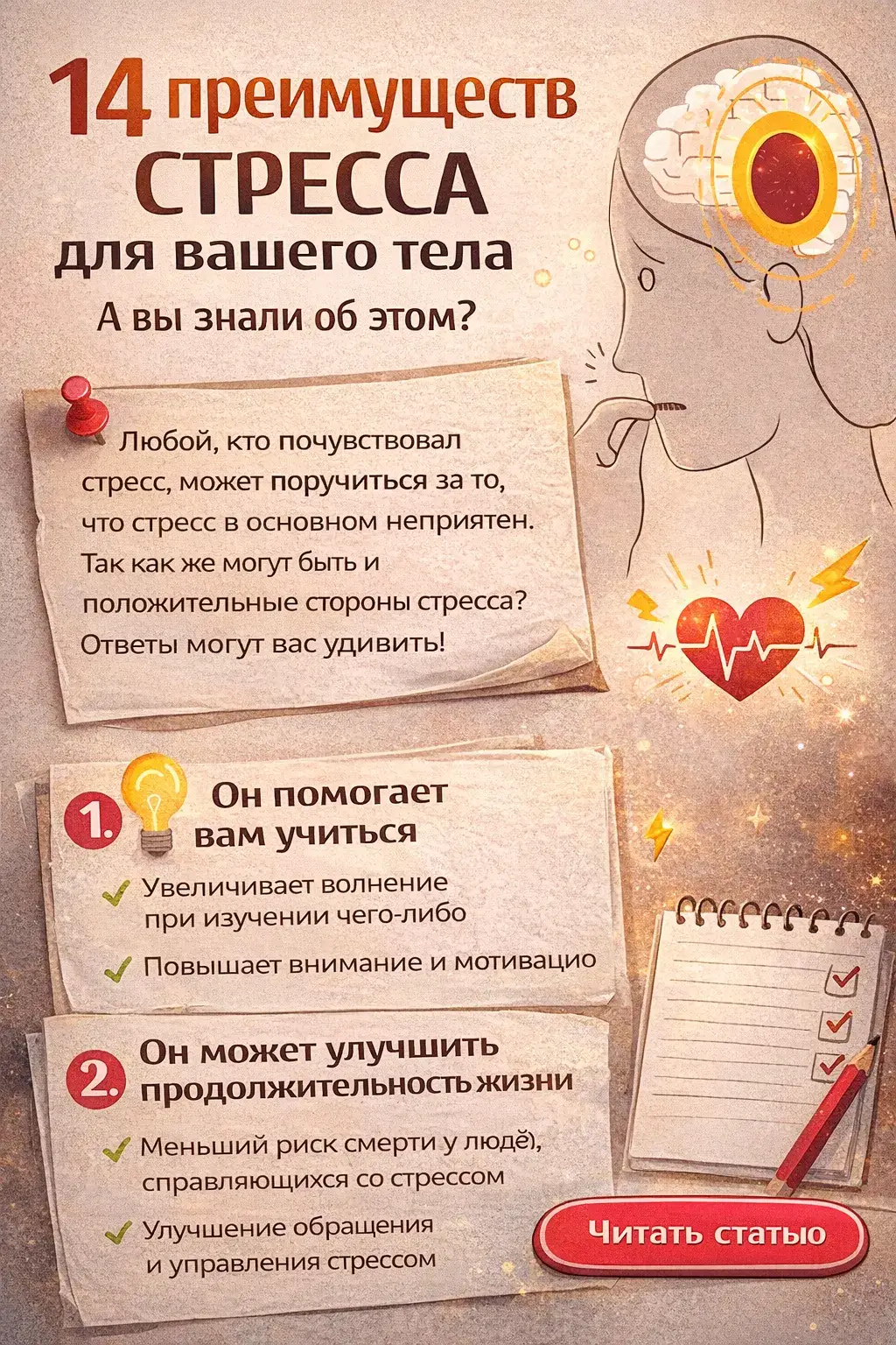 14 преимуществ стресса для вашего тела