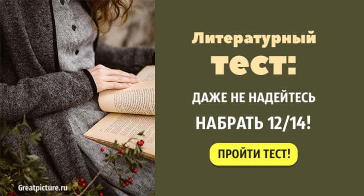 Литературный тест. Даже не надейтесь набрать 12/14!