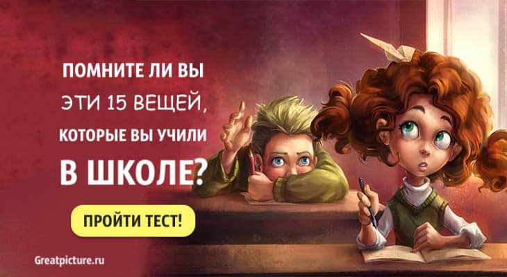 Тест. Помните ли вы эти 15 вещей, которые учили в школе?