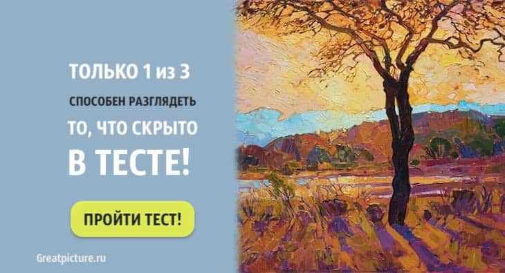 Только 1 из 3 способен разглядеть то, что скрыто в тесте!