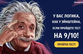 У вас логика, как у Эйнштейна, если пройдете тест на 9/10!