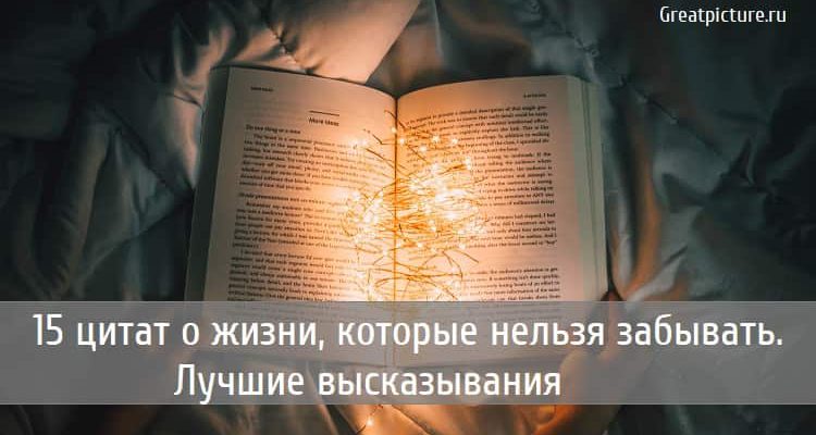 15 цитат о жизни, которые нельзя забывать. Лучшие высказывания