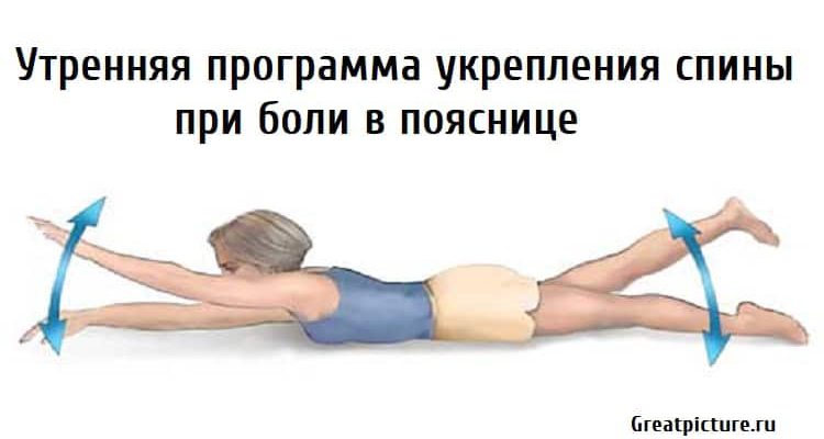 Утренняя программа укрепления спины при боли в пояснице