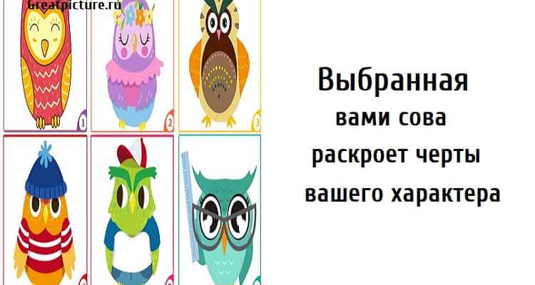 Выбранная вами сова раскроет черты вашего характера