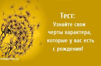 Тест: Узнайте свои черты характера, которые у вас есть с рождения!