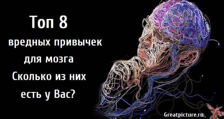 Топ 8 вредных привычек для мозга, вредные привычки, что вредно для мозга, плохие привычки