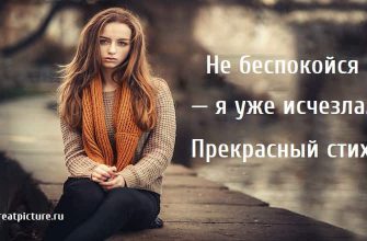 Не беспокойся — я уже исчезла, поэзия, стихи,