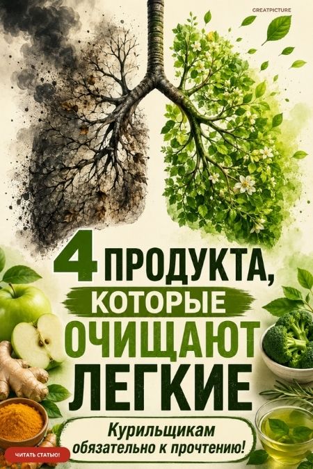 4 Продукта, которые очищают легкие