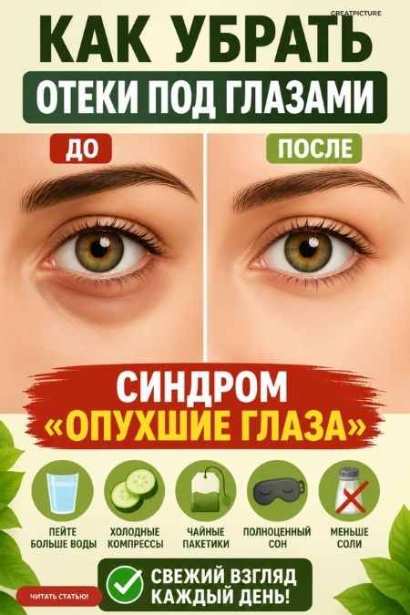 Как убрать отеки под глазами