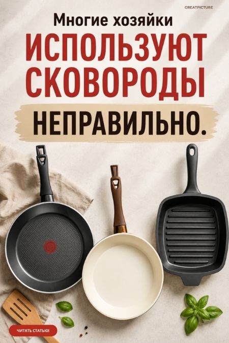 Многие хозяйки используют сковороды неправильно.