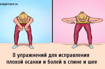 8 упражнений для исправления плохой осанки , упражнения для спины,
