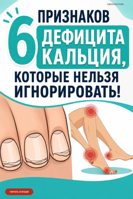 6 признаков дефицита кальция