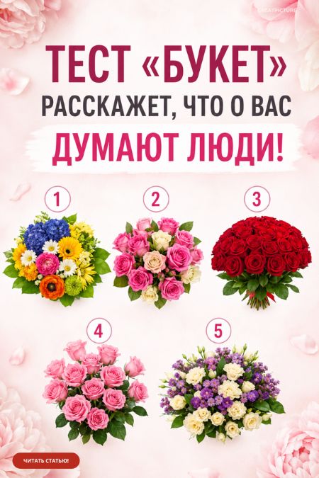 Тест «Букет» расскажет, что о вас думают люди!