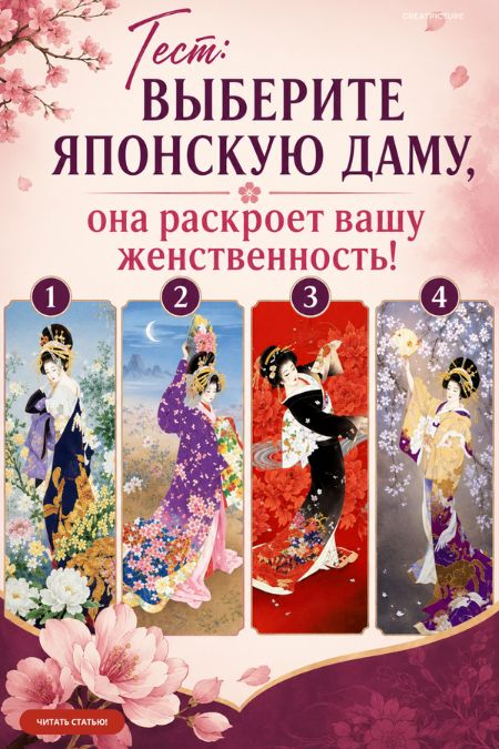 Тест: Выберите Японскую даму, она раскроет Вашу женственность!