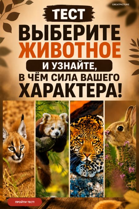 Тест. Выберите животное и узнайте