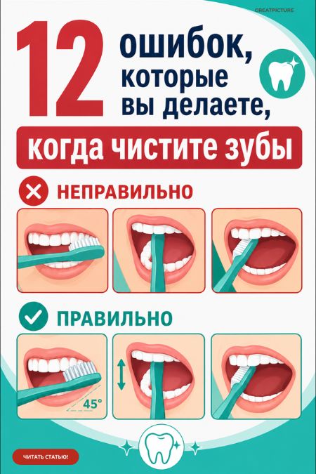 12 ошибок, которые вы делайте, когда чистите зубы