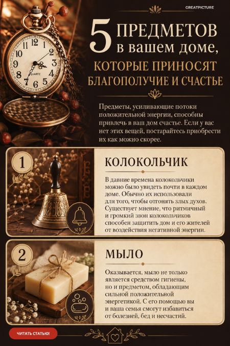 5 предметов в вашем доме которые приносят благополучие