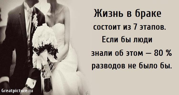 Жизнь в браке состоит из 7 этапов, брак, все о браке, что нужно знать о браке,