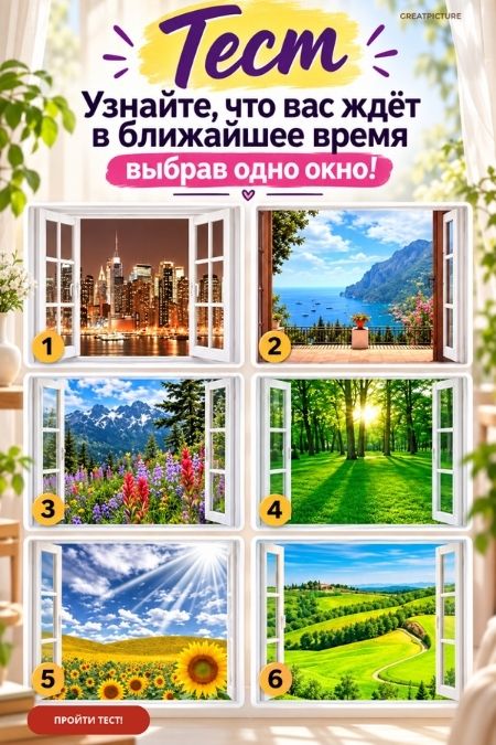 Тест: Узнайте, что вас ждёт в ближайшее время